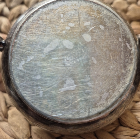 Silver with Copper Scroll Cream and Sugar dishes - Antique Tarnished - Picture 4 of 8